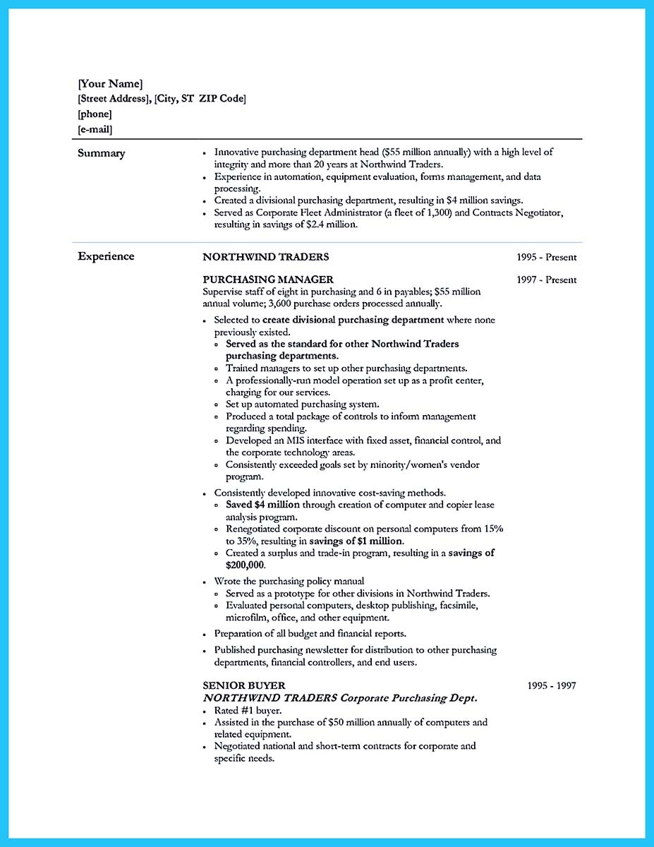 worth writing assistant buyer resume to make you get the job