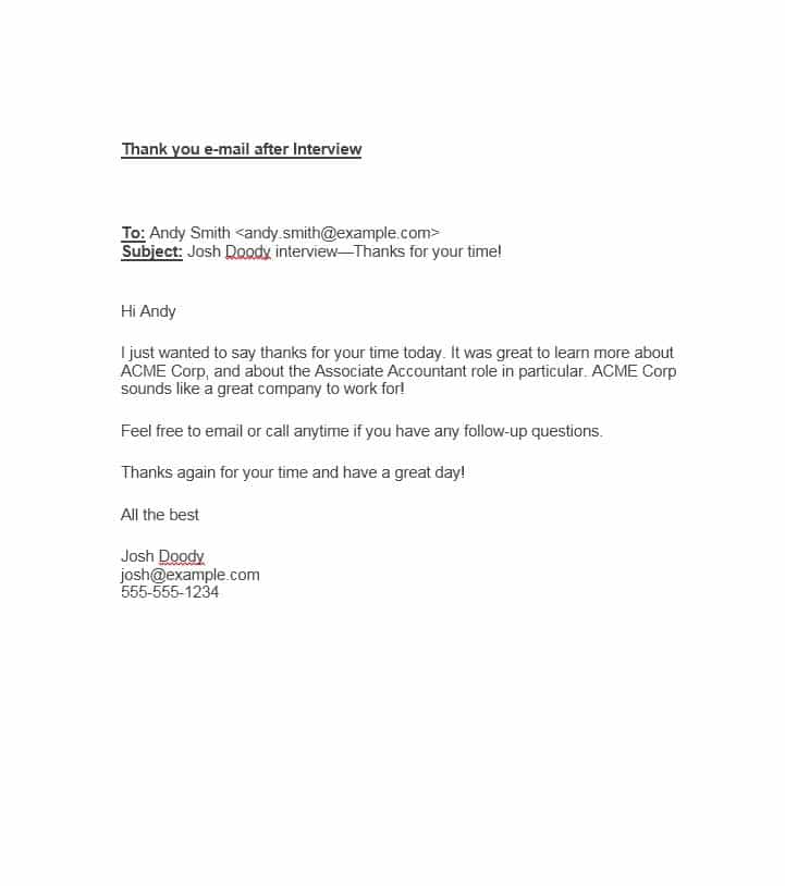 40 thank you email after interview templates template lab
