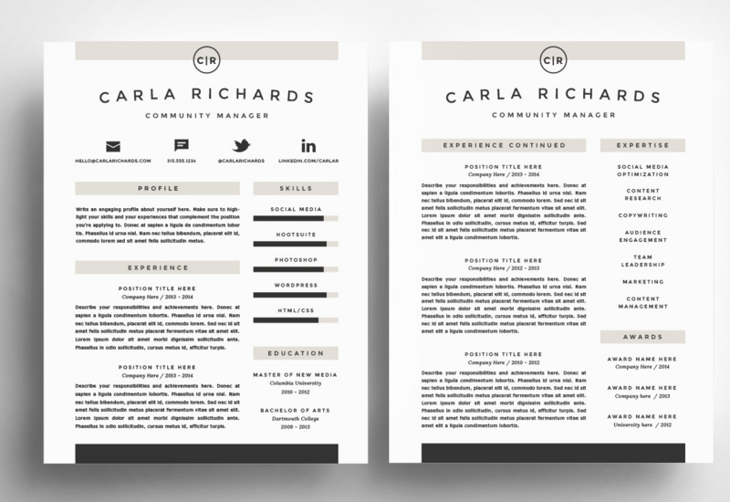the best cv resume templates 50 examples web emailing