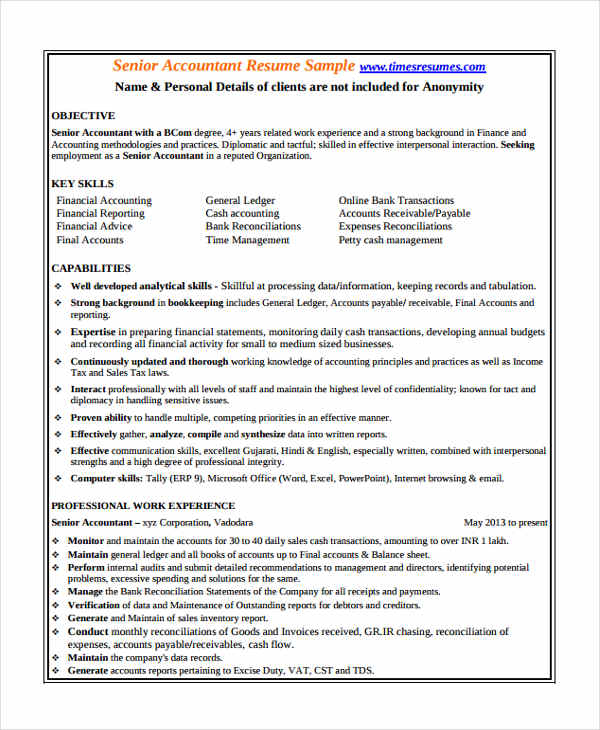 21 accountant resume templates in pdf free premium templates
