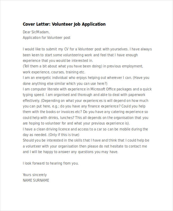 46 application letter examples samples pdf doc
