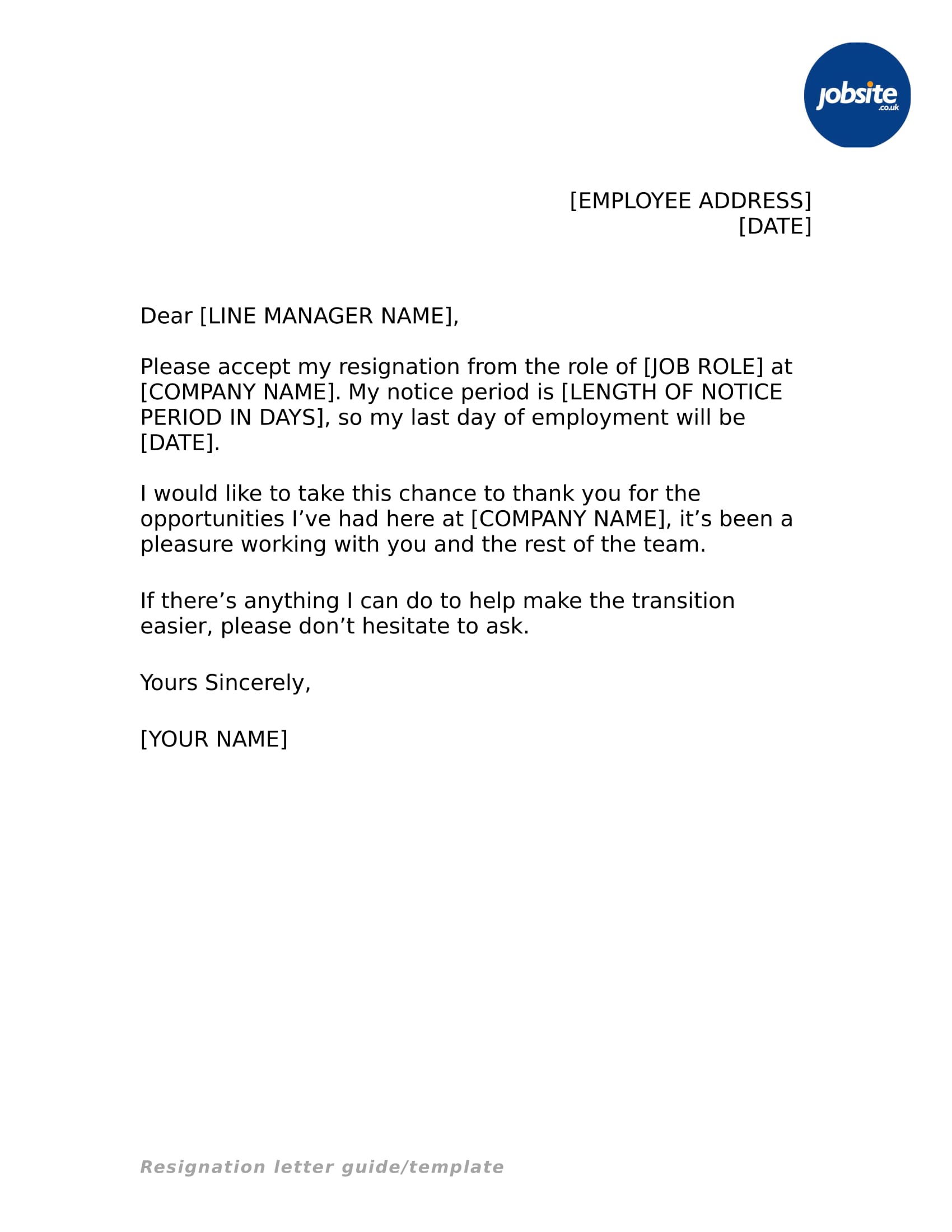 19 simple resignation letter examples pdf word
