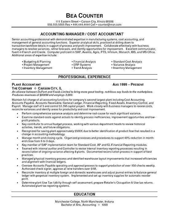 samples of accounting resume sample senior accountant resume