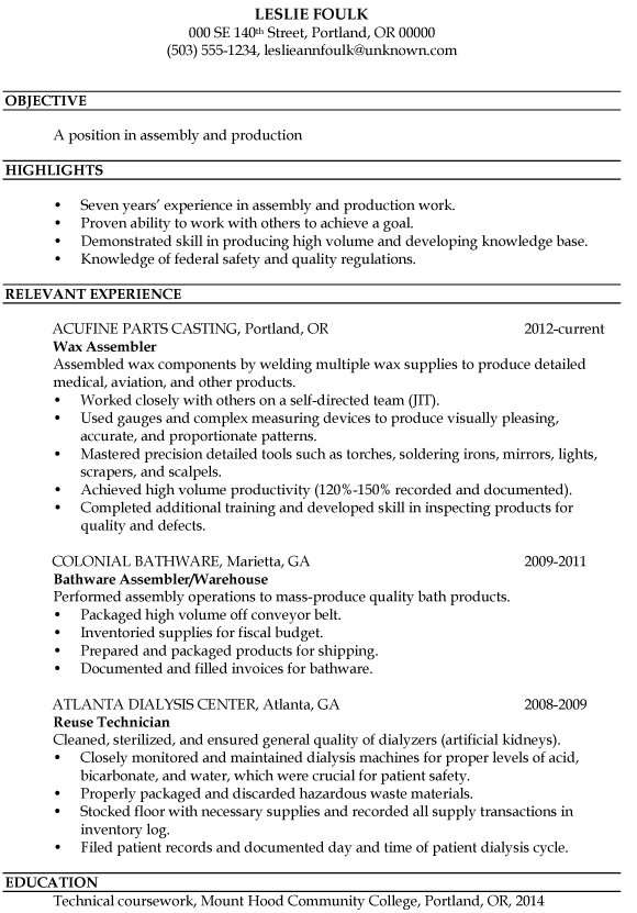 resume sample assembler resume fresh resume now resume template ideas