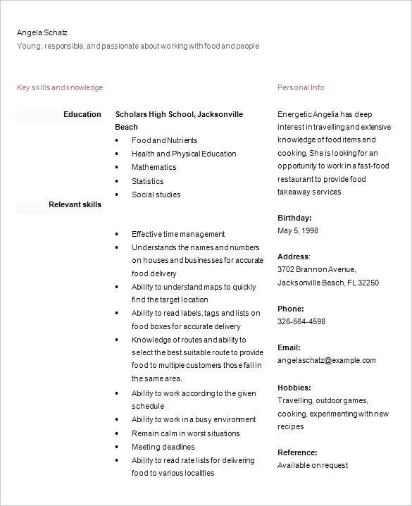 high school resume format job for student examples college