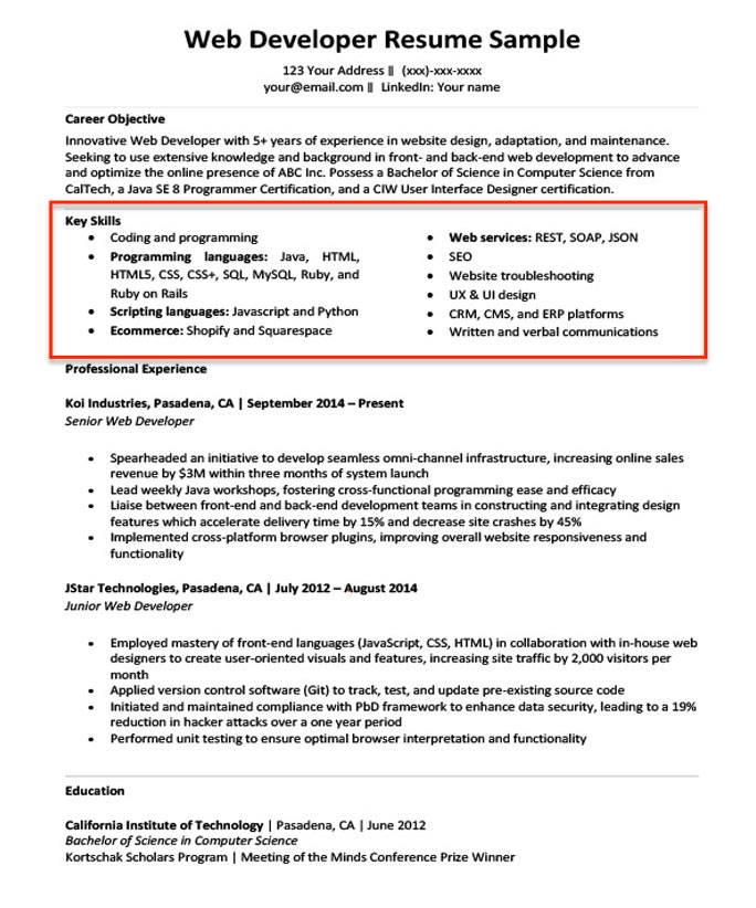 20 skills for resumes examples included resume companion