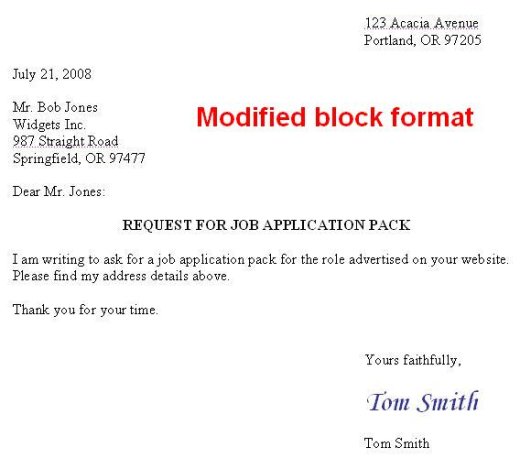 how to format a us business letter
