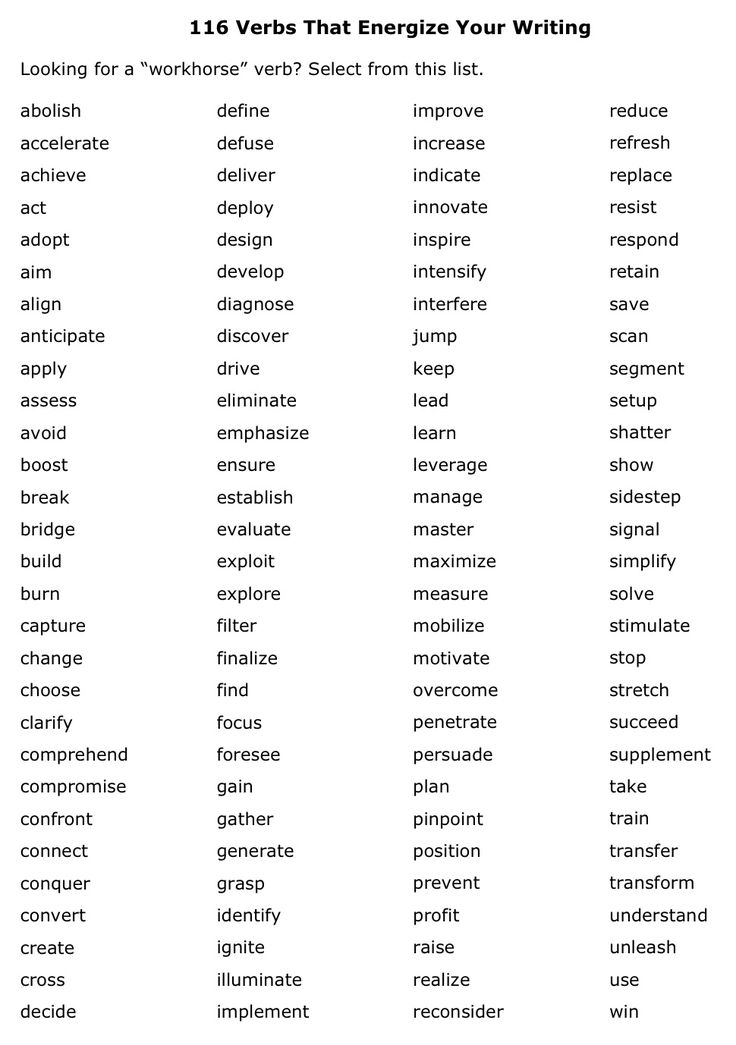 action verbs for resume list easy english writing style guide