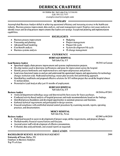 best business analyst resume example livecareer