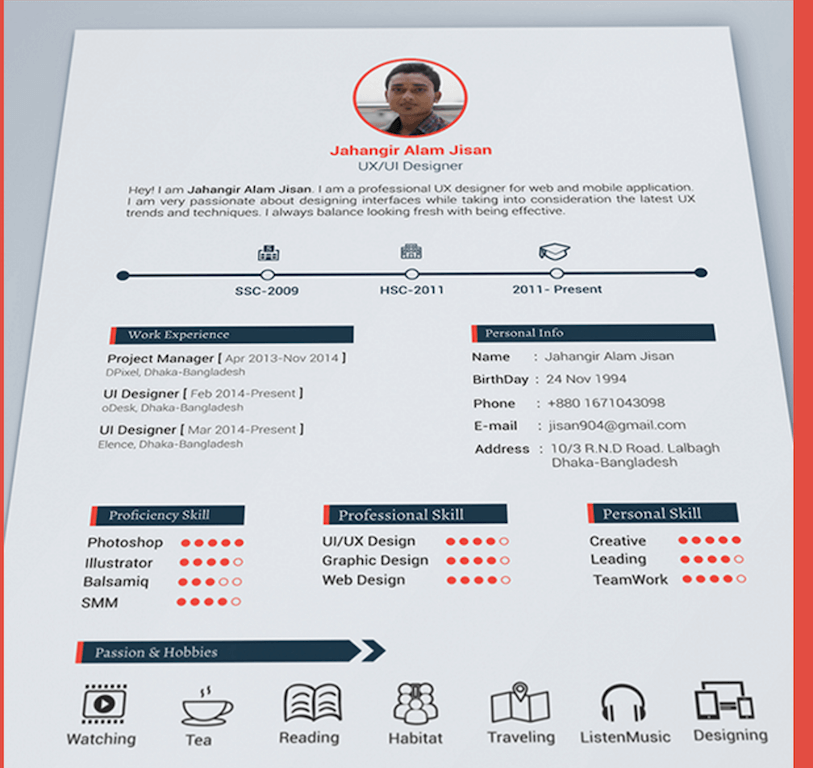 best free resume templates in psd and ai in 2018 colorlib